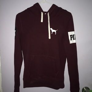 Pink (Victoria secret) maroon sweatshirt size xs